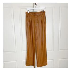 7 For All Mankind Faux Leather Pleated Trousers